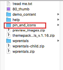 where to find the pins in theme pack
